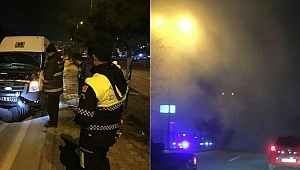 İşçi Servisi Dumanlar İçinde Kaldı