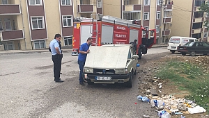 Yanan Araca Taşıma Suyla Müdahale