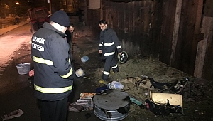 Balkonda çıkan yangın korkuttu