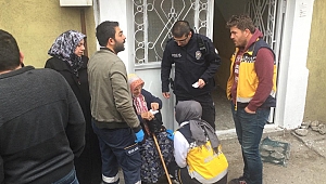 Yaşlı kadının evi yandı