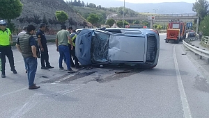 Kireç Kuyusunda Otomobil Takla Attı