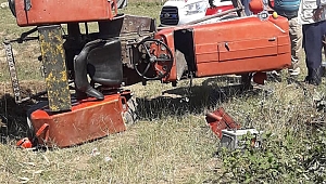 Traktör devrildi, sürücü yaralandı