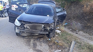 Karabük'te otomobil ineğe çarptı: 8 yaralı