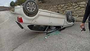 Takla Atarak, Ters Dönen Otomobilden Kendi İmkanlarıyla Çıktı