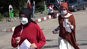 Karabük'te öğrenciler YKS'ye girebilmek için koştu