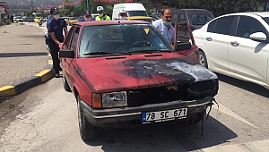 Seyir halindeyken alev aldı...