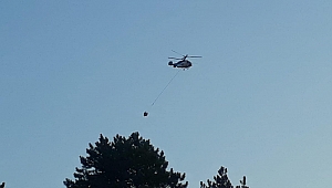 Orman Yangını helikopter destekli söndürüldü