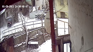 Karabük'te kar kazaları kamerada