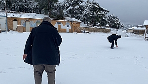 Karabük'te kar yağışı etkili oldu!