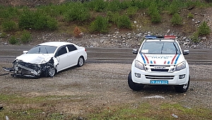 Beton mikserine çarptı: 1 yaralı