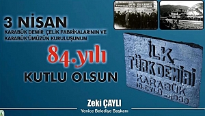 ÇAYLI'DAN 3 NİSAN KUTLAMA MESAJI