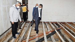 Vali Gürel, Safranbolu Eski Kale Altı İlkokulunda Devam Eden Çalışmaları Yerinde İnceledi