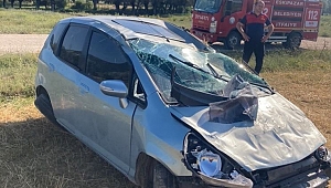 Karabük'te otomobil takla attı: 1 yaralı