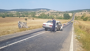 Hatalı sollama kaza getirdi! Feci kaza anı kameraya yansıdı