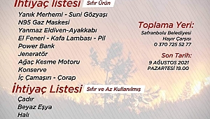 Haydi Safranbolu Yardım İçin Elele!