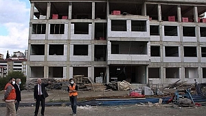Uzun, okul inşaatı çalışmalarını inceledi