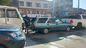 Zincirleme kaza anı kamerada