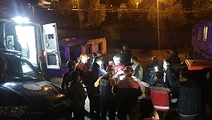 Bacağı kırılan kadın kurtarıldı