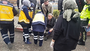 Yaşlı adama çarpma anı kamerada