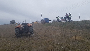 Eflani’de traktör kazası:1 yaralı