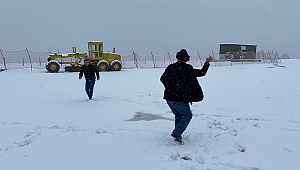 Keltepe’de kar kalınlığı 10 santimetre