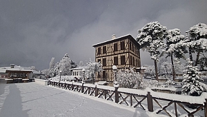 Safranbolu güne beyaz örtü ile uyandı