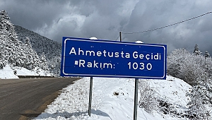 Karabük'te Nisan ayında kar yağışı