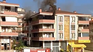 4 katlı binada yangın paniği