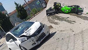 Motosiklet Sürücüsü Yaralandı