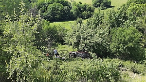 Safranbolu'da otomobil şarampole devrildi: 3 yaralı