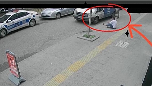 Yaralamalı trafik kazası sonrası tartışma kamerada
