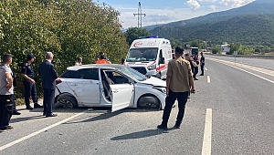 Kontrolden çıkan otomobil takla attı: 2 yaralı