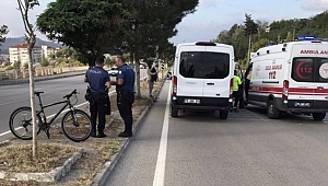 Minibüsün çarptığı bisiklet sürücüsü yaralandı