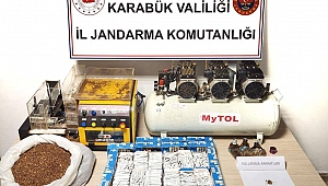 Jandarma bir eve baskın yaptı