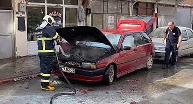 PARK HALİNDEYKEN ALEV ALDI, KULLANILAMAZ HALE GELDİ
