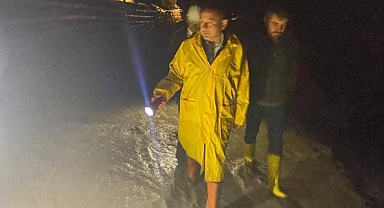 Eskipazar'da yağmur sel getirdi