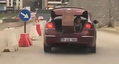 Karabük'te çocukların tehlikeli yolculuğu kameralarda