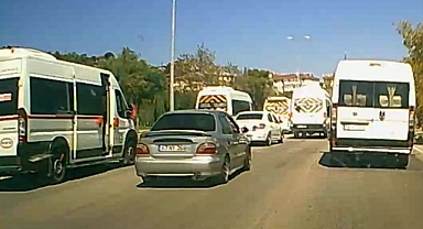 Karabük'te düğün konvoyu 3 şeritli yolu kapatıp, trafiği yavaşlattı