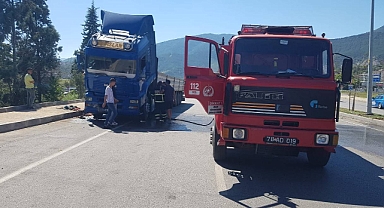 Karabük'te tır alev aldı