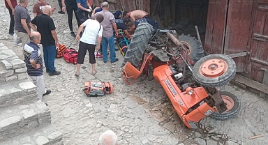 Safranbolu’da devrilen traktörün sürücüsü hayatını kaybetti