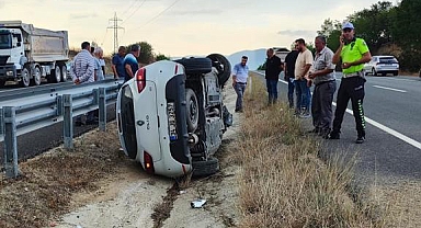 Safranbolu'da otomobil takla attı: 6 yaralı