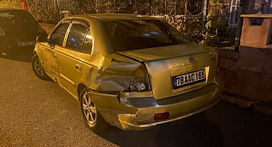 Önce araca sonra sürücüye çarptı!