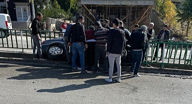 Karabük’te otomobil sulama kanalına düştü, sürücü yaralandı