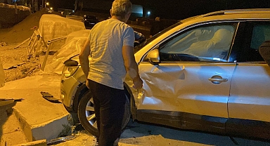 Otomobilin cipe çarptığı kaza kamerada