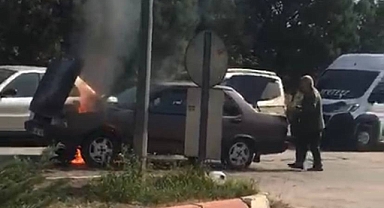 Seyir halindeyken alev aldı