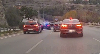 Trafiği tehlikeye düşüren düğün konvoyuna ceza