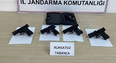 4 adet ruhsatsız tabanca ele geçirildi
