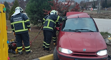 Karabük’te iki otomobil çarpıştı:1 yaralı
