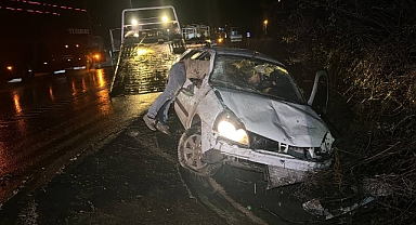 Karabük’te kontrolden çıkan otomobil takla attı: 2 yaralı