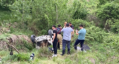 70 metreden şarampole uçtu, burnu bile kanamadı